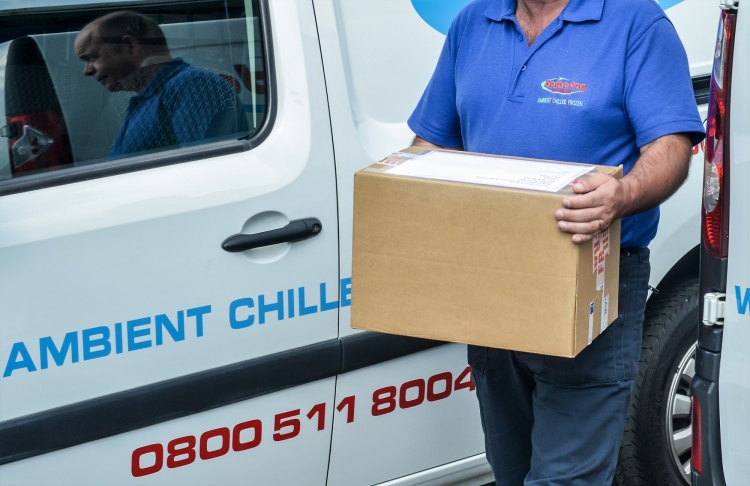 Image of Same Day Courier Delivering Parcel