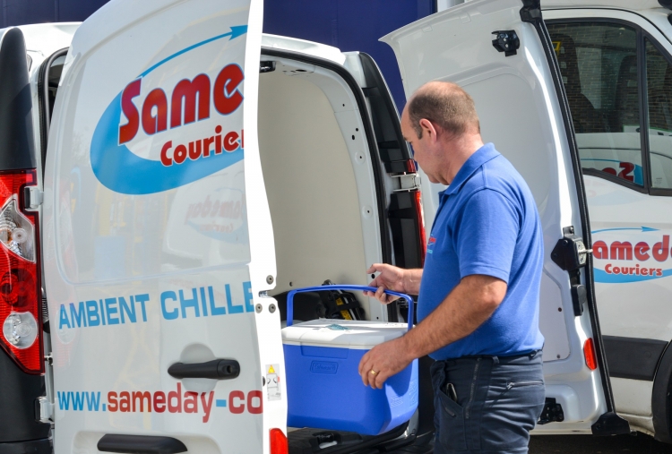 Image of Chilled Goods being loaded into a Refrigerated Vehicle
